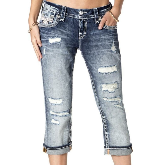 Rock Revival Julieya Distressed Crop Easy